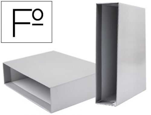 Caixa para pasta de arquivo liderpapel cartao folio documenta lombada 82mm cor cinza , Liderpapel , 72772 , 8423473727724